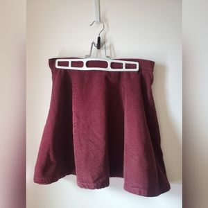 Burgundy Corduroy American Apparel Circle Skirt